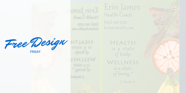 Free Design Friday - Health Coach Business Card