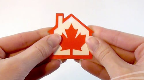 house shaped card