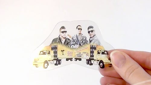 pop out guitar pick custom shape card