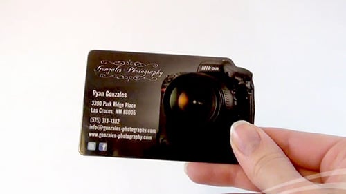 camera shaped card