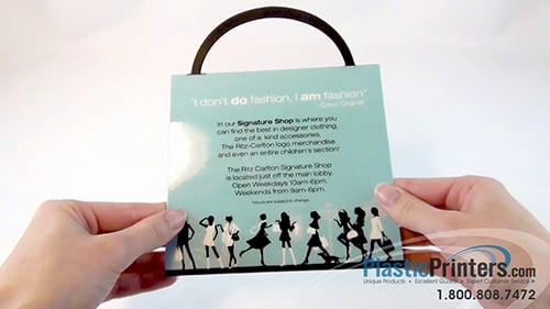 shopping bag shaped card