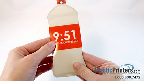 water bottle shaped card