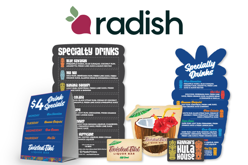 Marketing tools for a restaurant - Radish