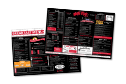 Nifty Fiftys Breakfast Menu - Waterproof Menus