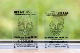 Transparent business cards designed to capture your customer’s attention