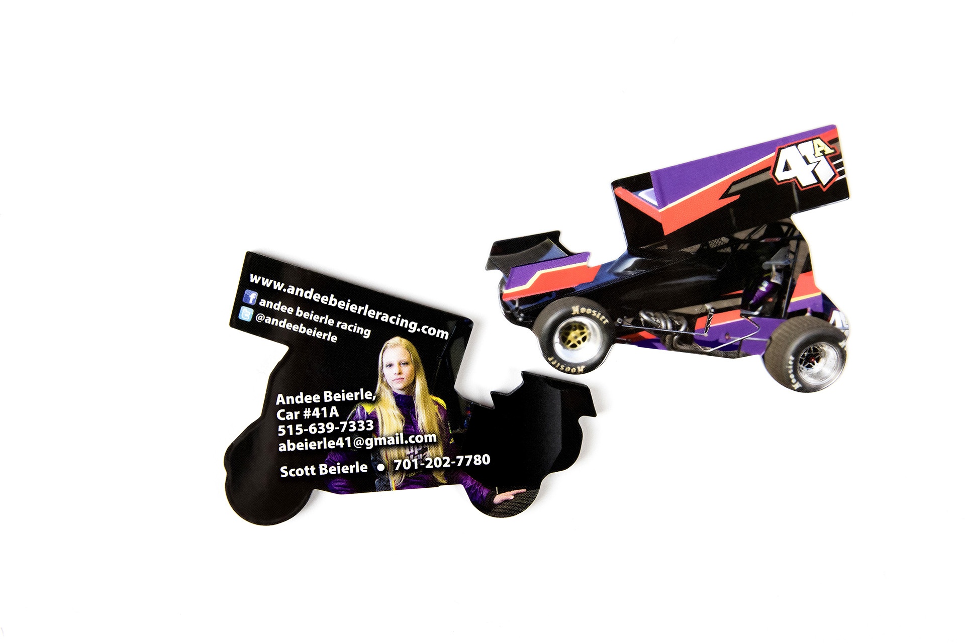 Sprint Car Shaped Business Card