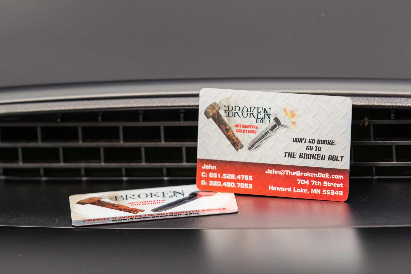 The Broken Bolt Platinum Business Cards