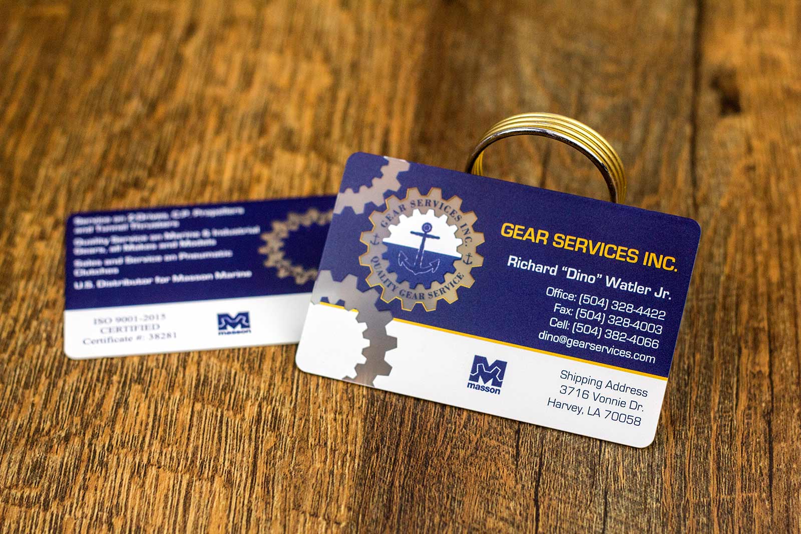 Gear Services Frosted Satin Business Cards