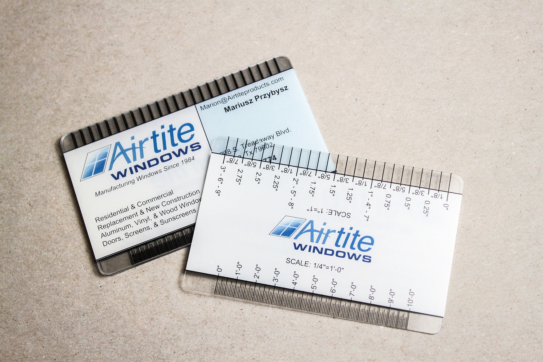 Airtite Windows Ruler Business Card