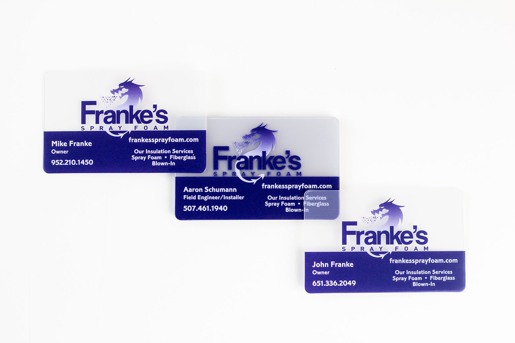 Franke's Spray Foam Business Cards