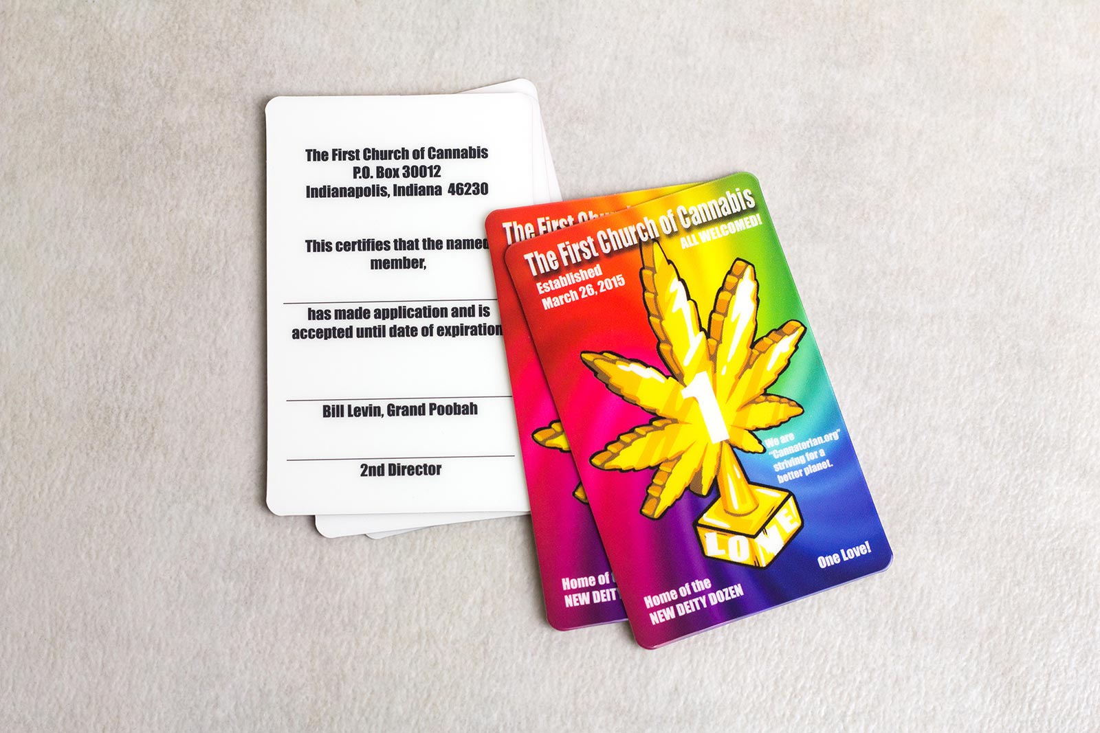 First Church of Cannabis Membership Card