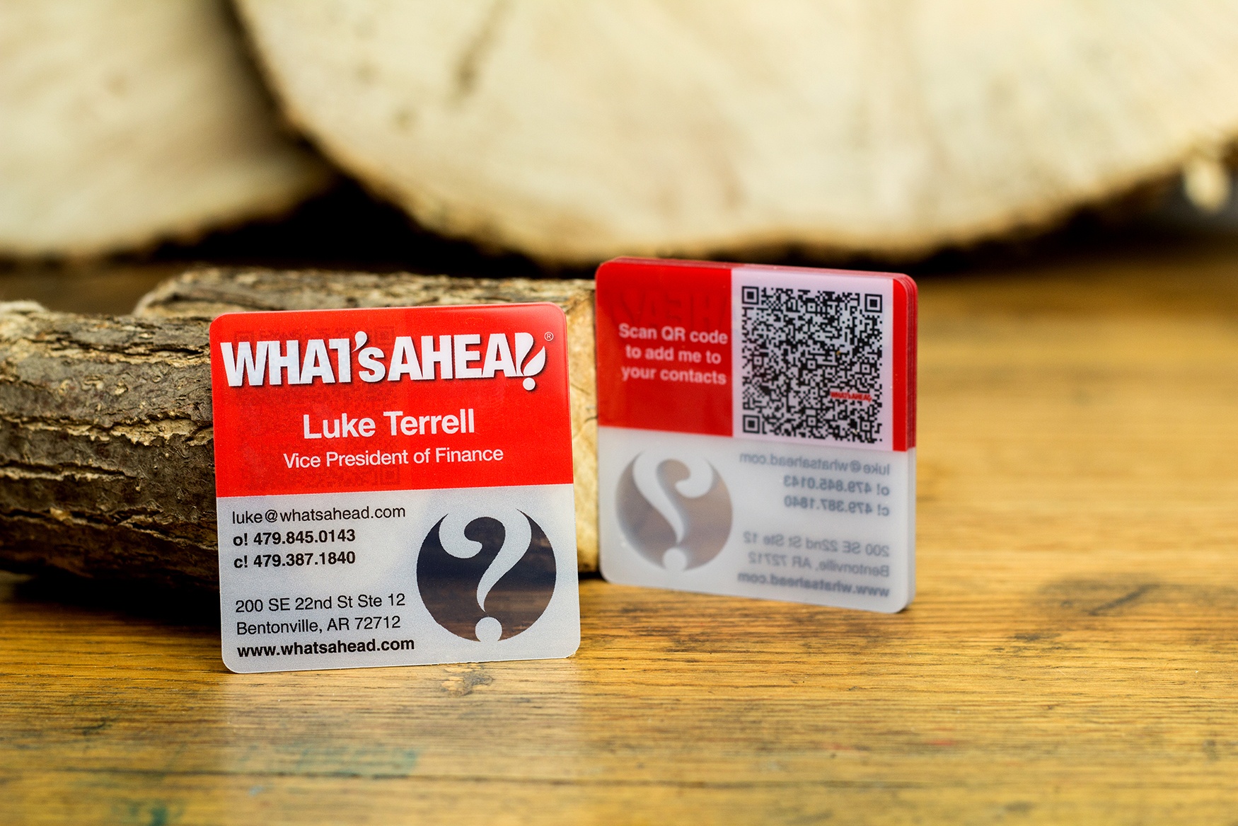 What's Ahead Square Business Card