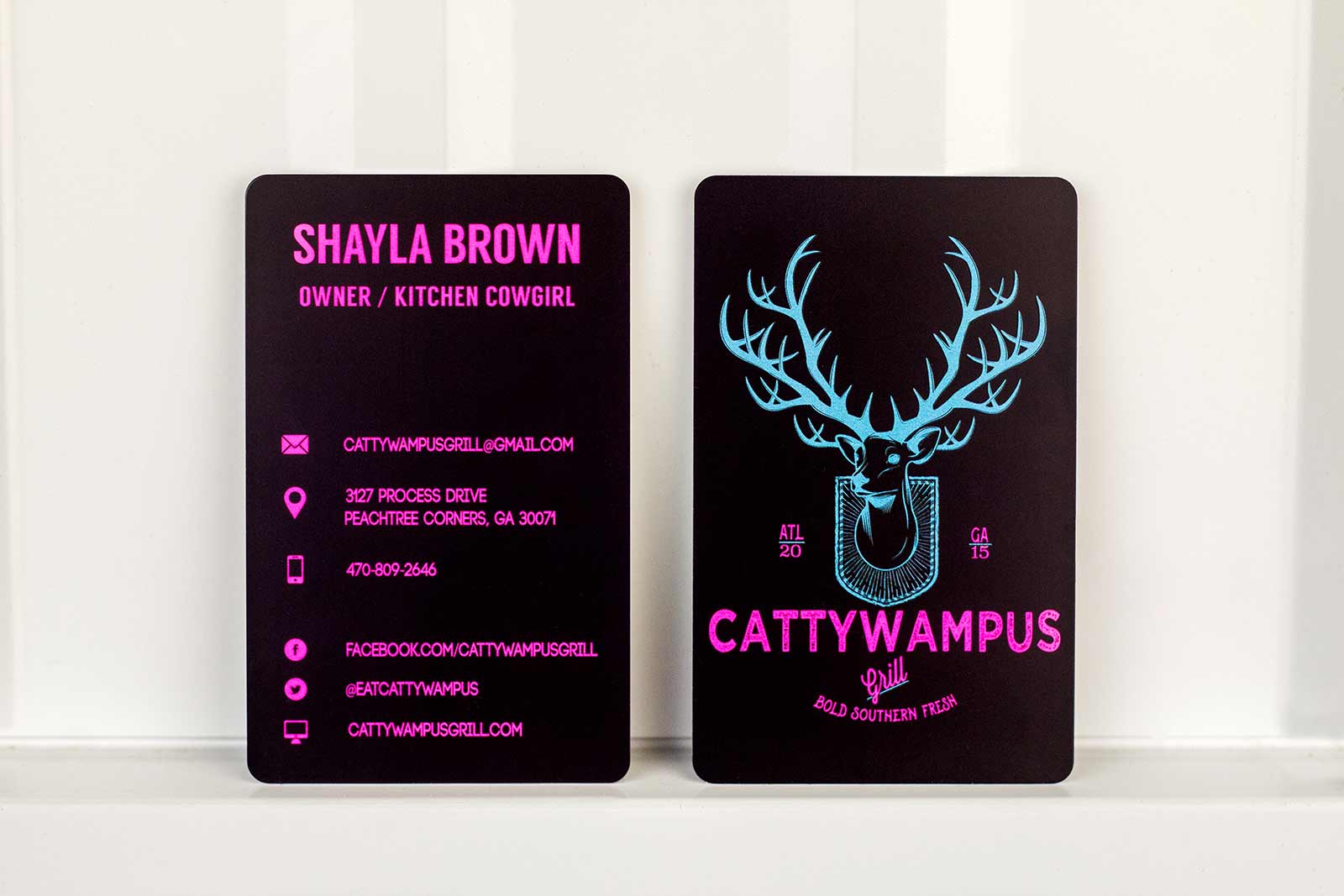 Cattywampus Grill Business Cards