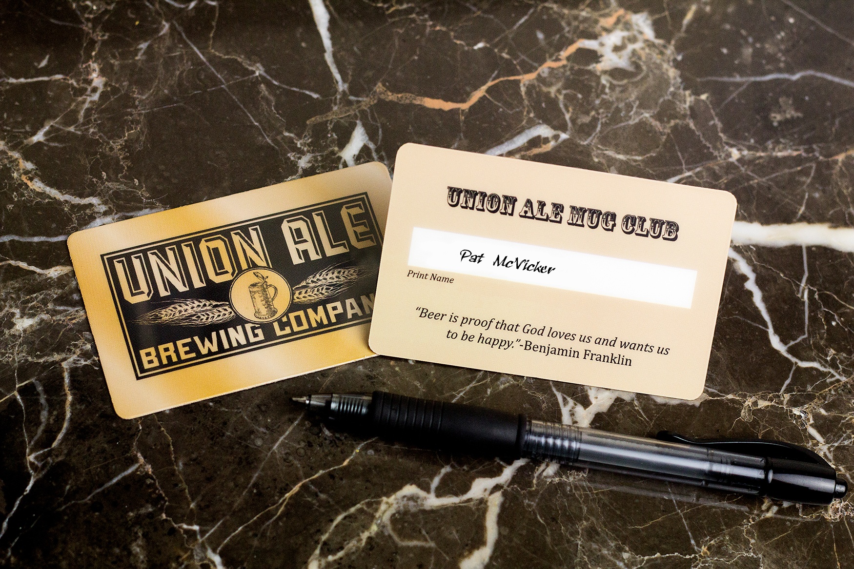 Union Ale Membership Card