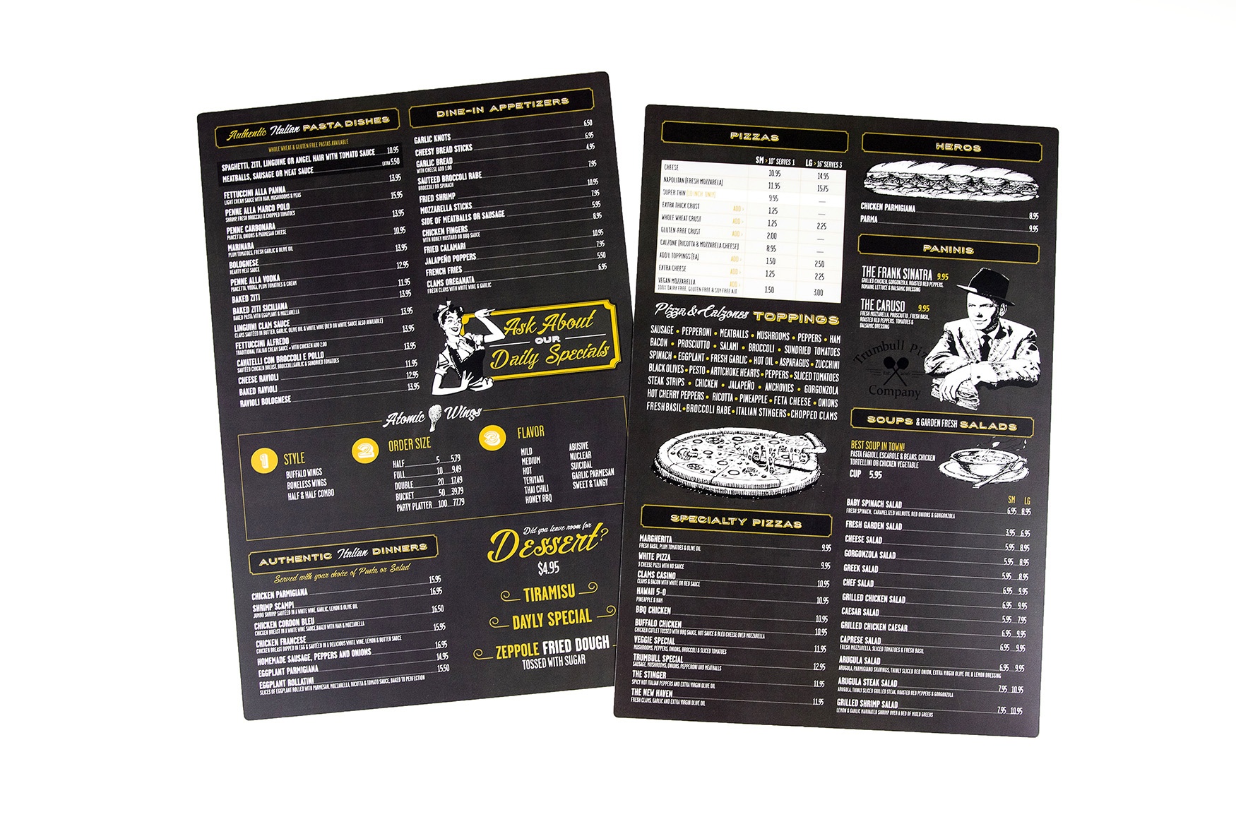 Trumbull Pizza Company Menu