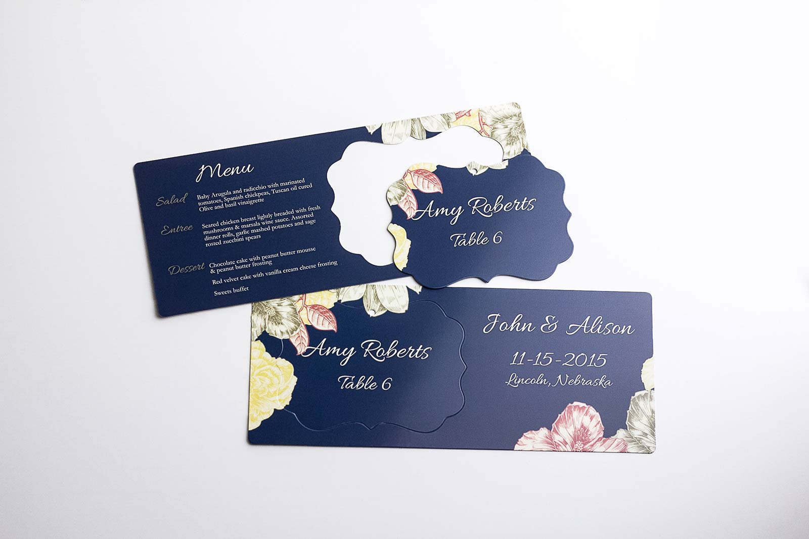 Wedding and Event Place Card Menu