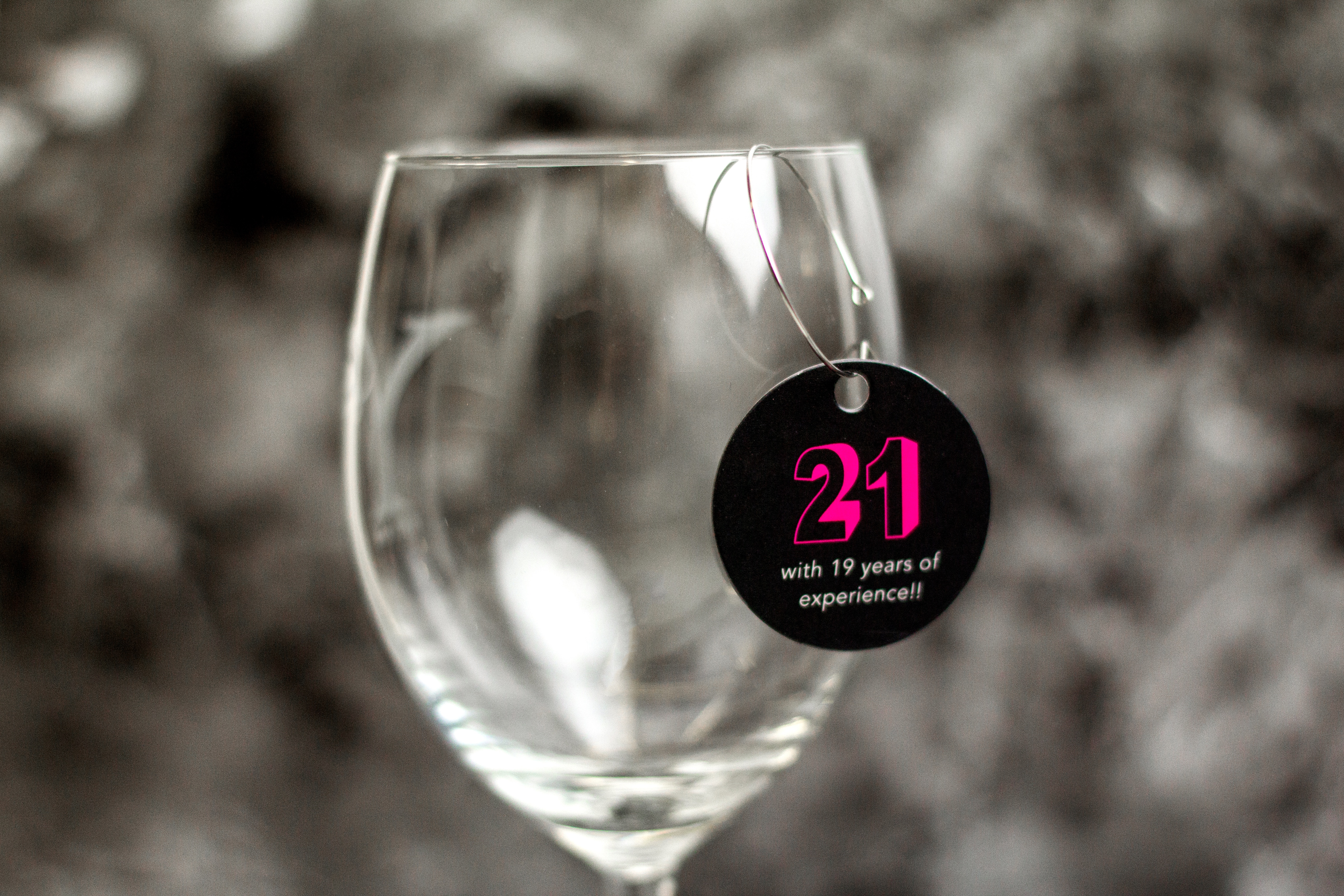 40th Birthday Wine Charm