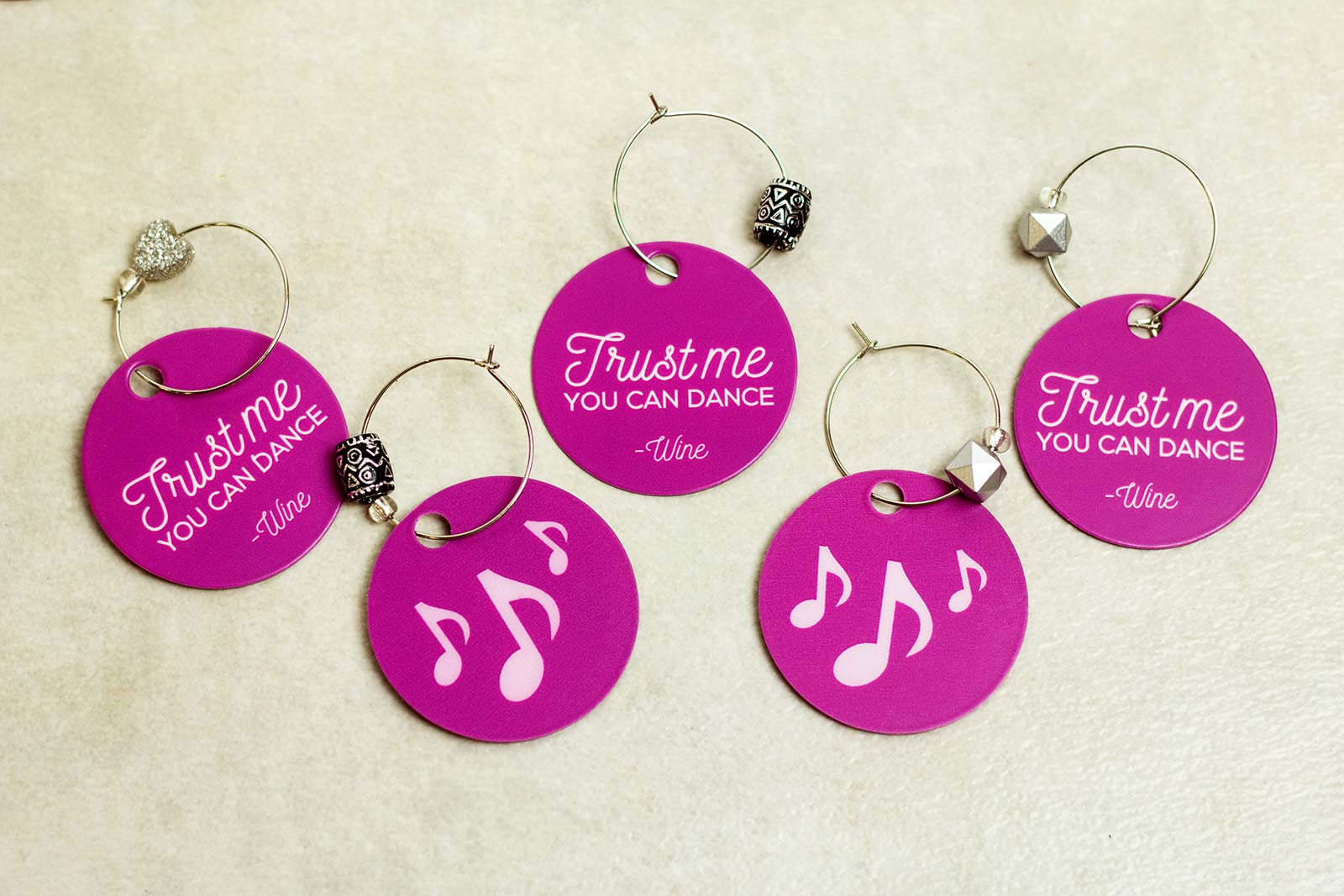 Trust Me You Can Dance Wine Charm