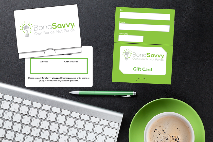 Bond Savvy Gift Cards and Matching Gift Card Holders