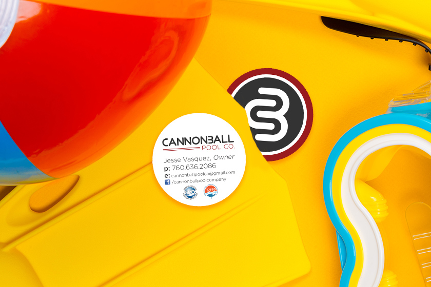 Cannonball Pool Company Business Cards