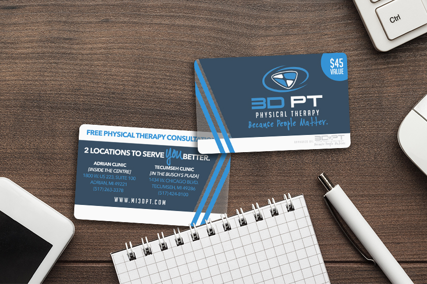 3D PT Physical Therapy Promotional Cards