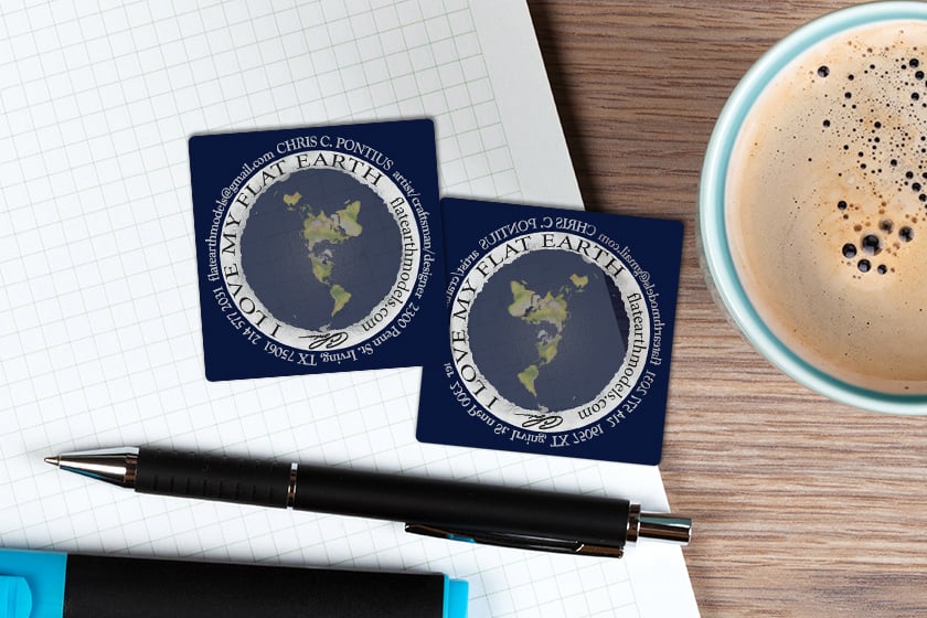 Flat Earth Business Cards