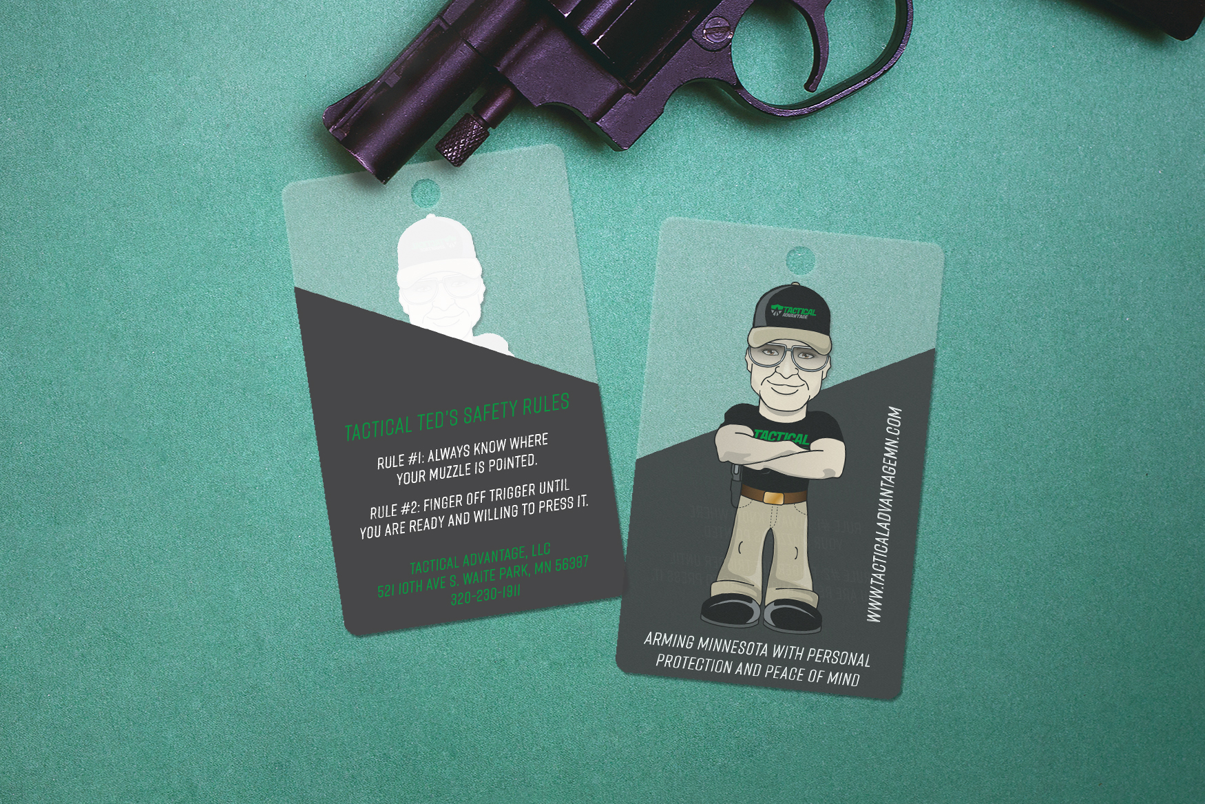 Tactical Advantage Clear Business Cards