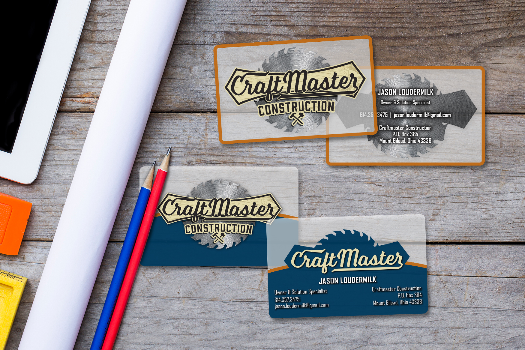 Craft Master Construction Business Cards