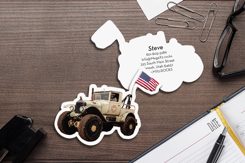 MegaX2 Rocks Jeep Business Cards