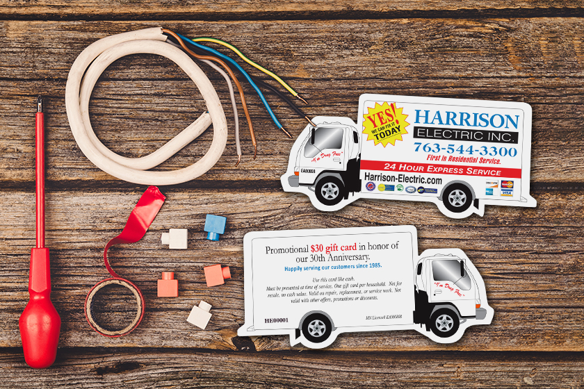 Harrison Electric Promotional Business Cards