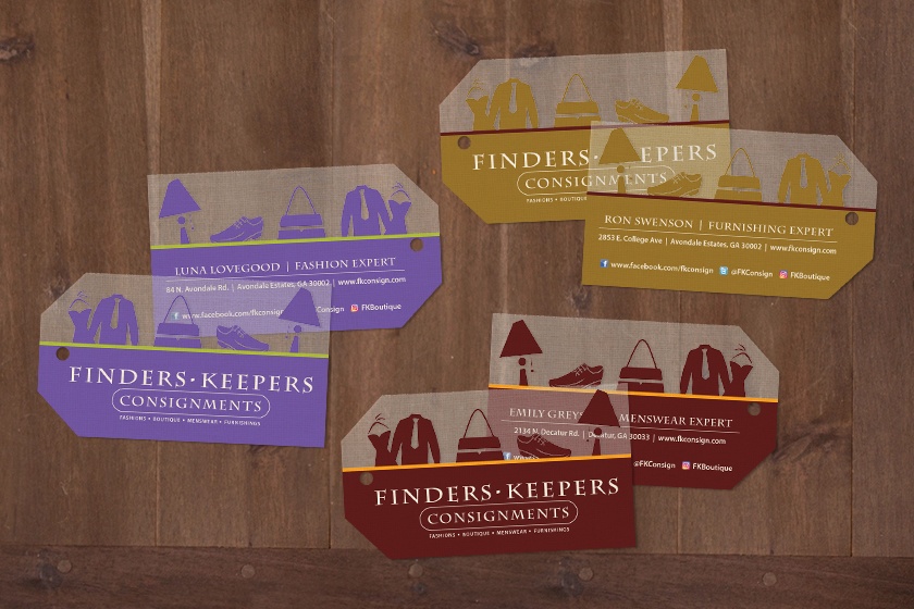 Finders Keepers Consignment Business Cards