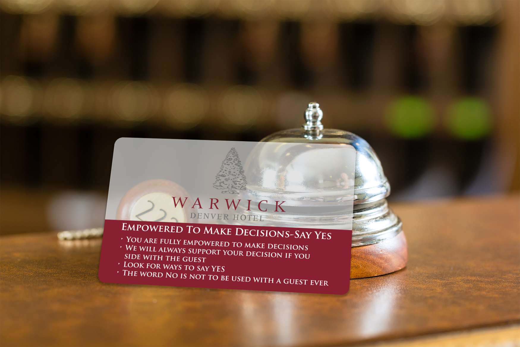 Warwick Denver Hotel Business Cards