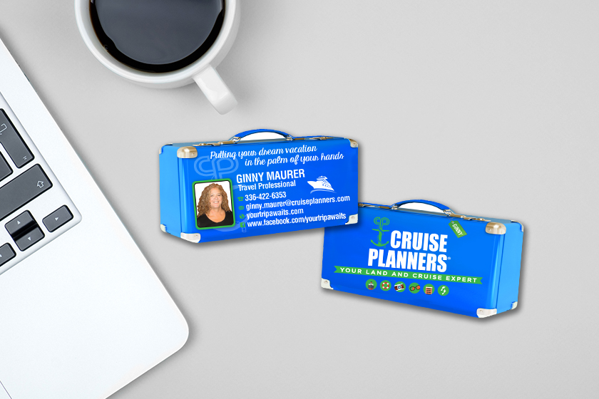 Cruise Planners Luggage Shaped Business Cards