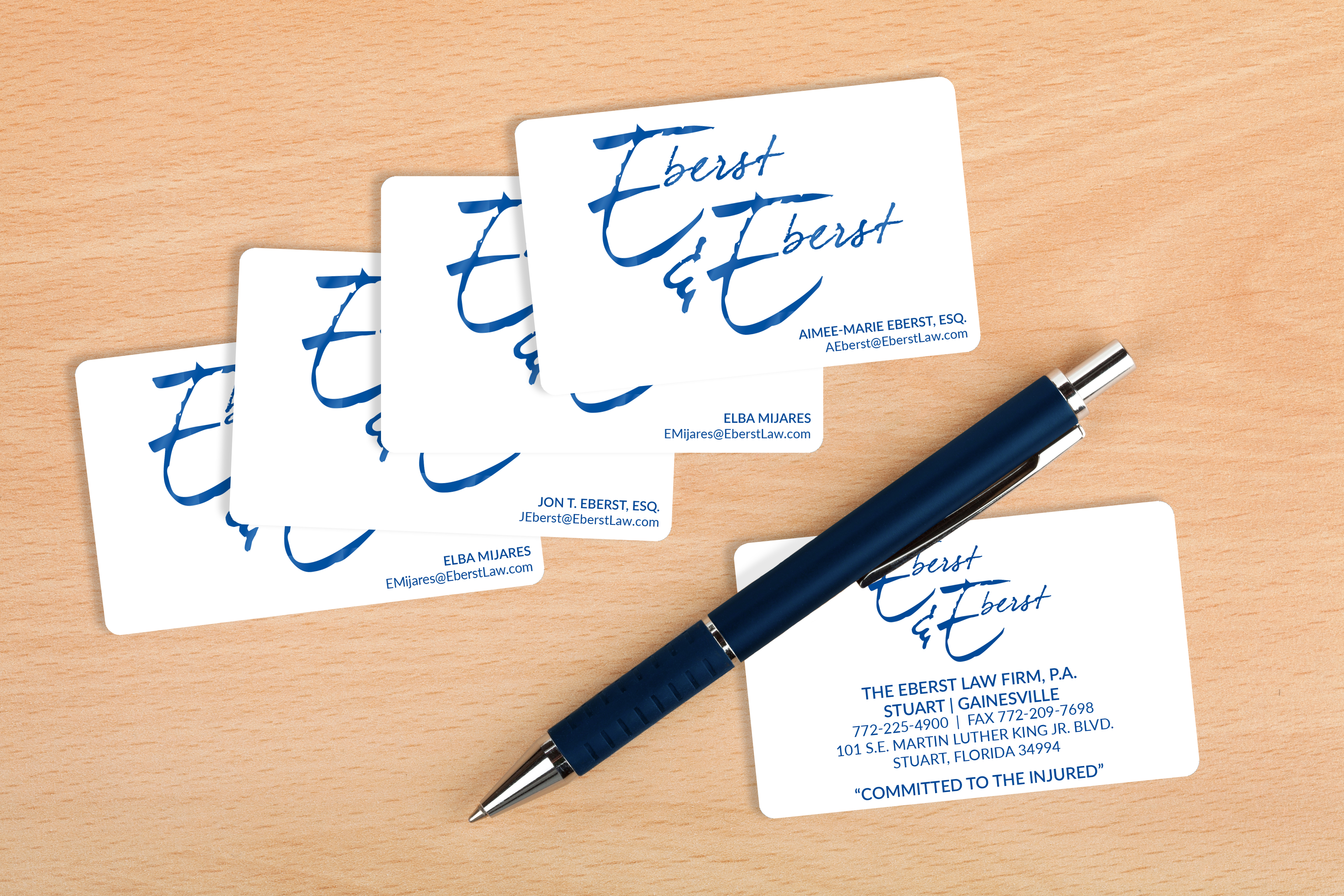 The Eberst Law Firm Business Cards