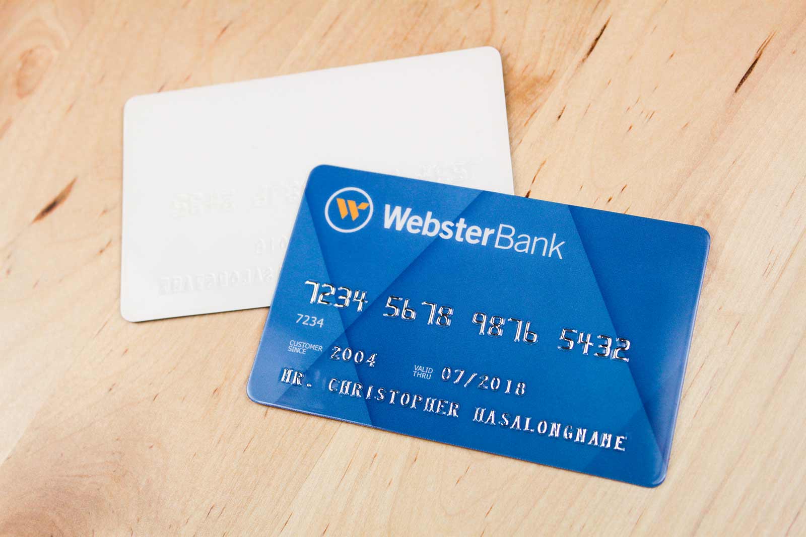 Webster Bank Embossed Membership Card