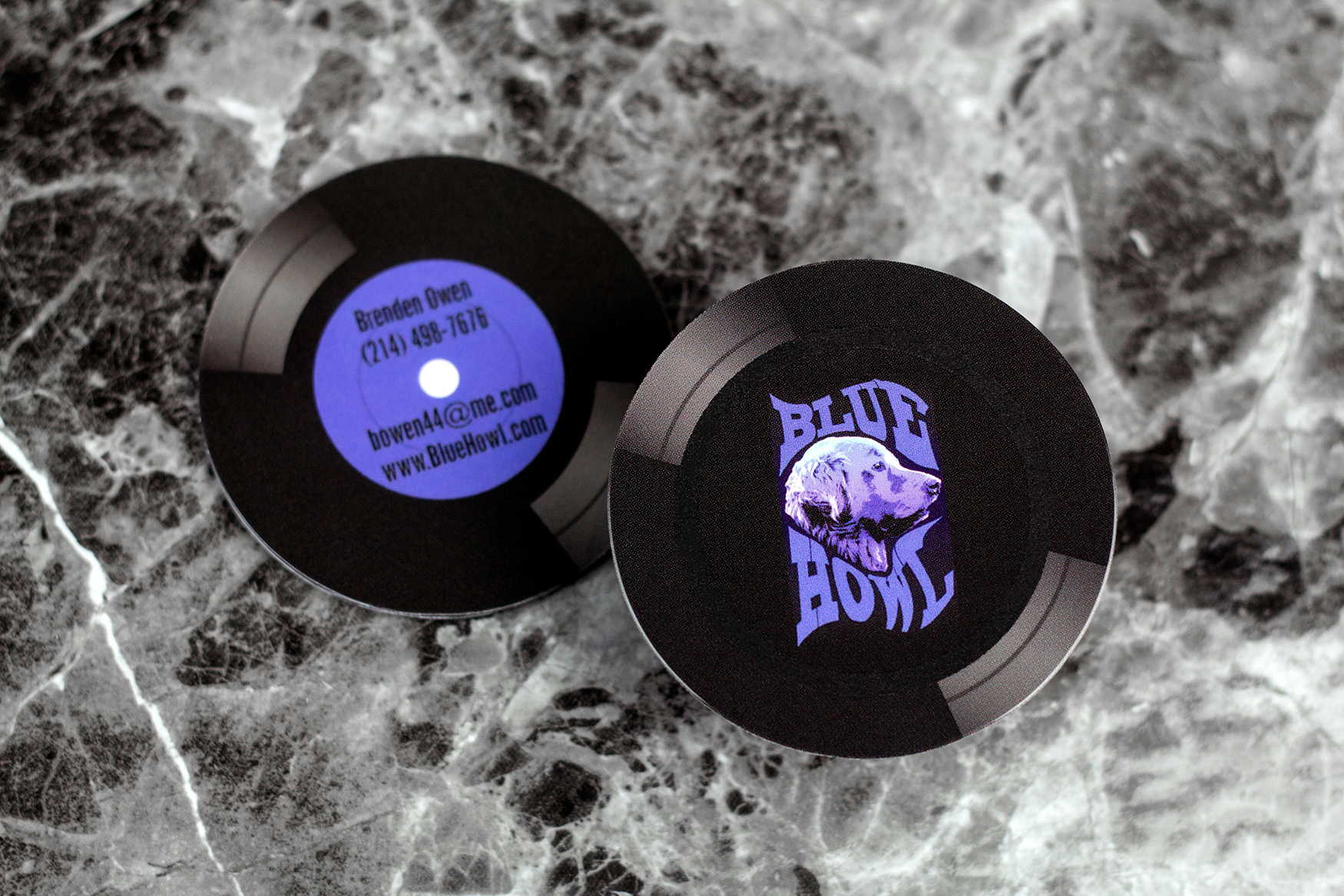 Blue Howl Record Business Cards