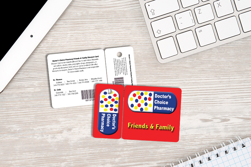 Doctor's Choice Pharmacy Membership Cards and Key Tags