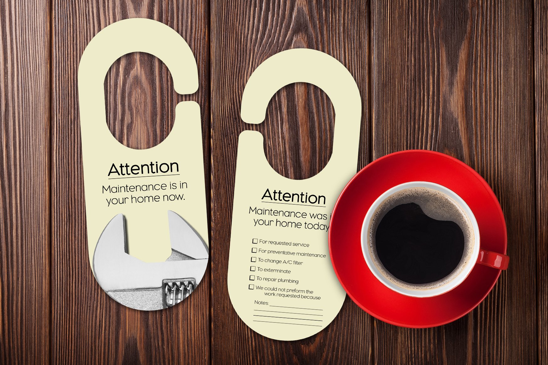 Maintenance Door Hangers