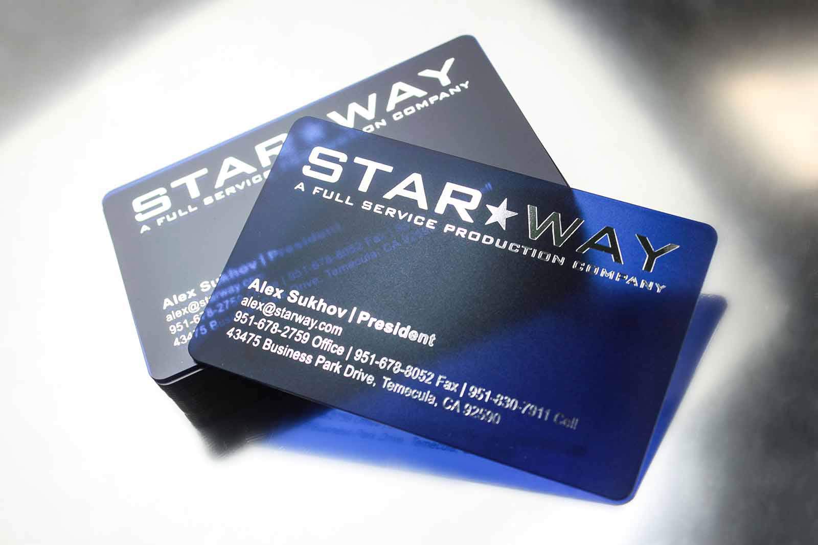 Starway Production Company Business Cards