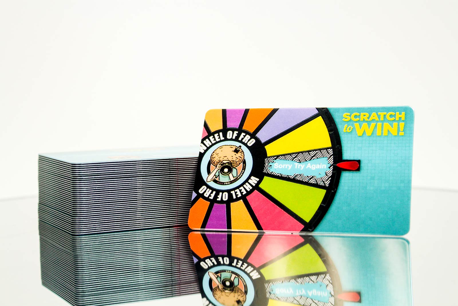 Wheel of Fro Scratch-Off Promo Cards