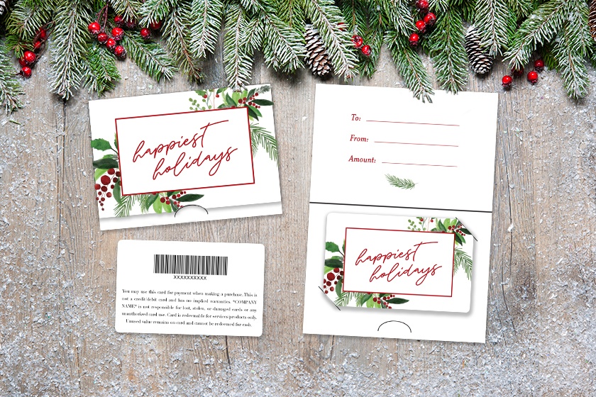 Happiest Holidays Gift Cards and Gift Card Holders