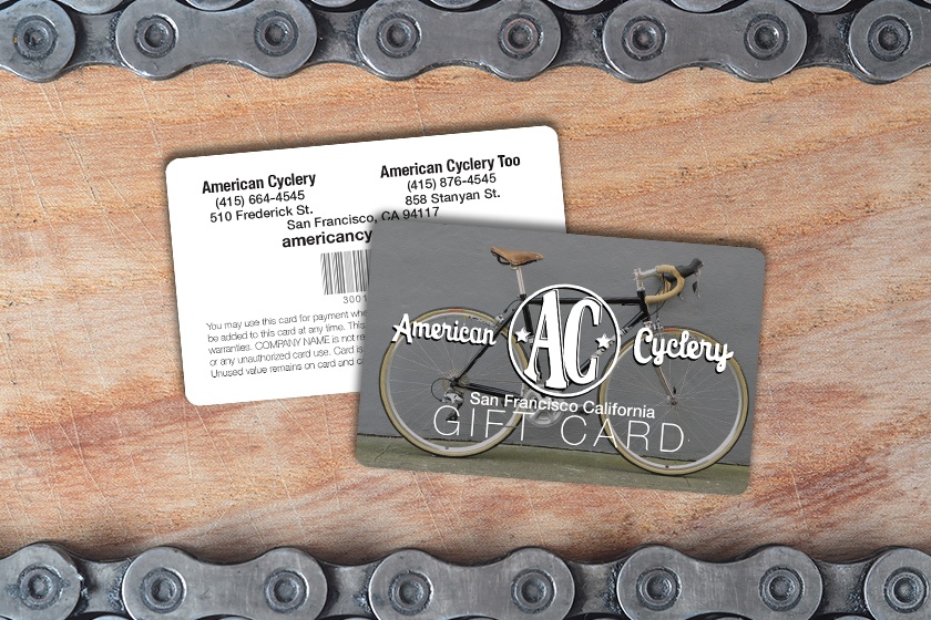 American Cyclery Custom Gift Cards