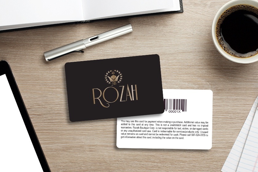 Rozah Boutique Foil Gift Cards