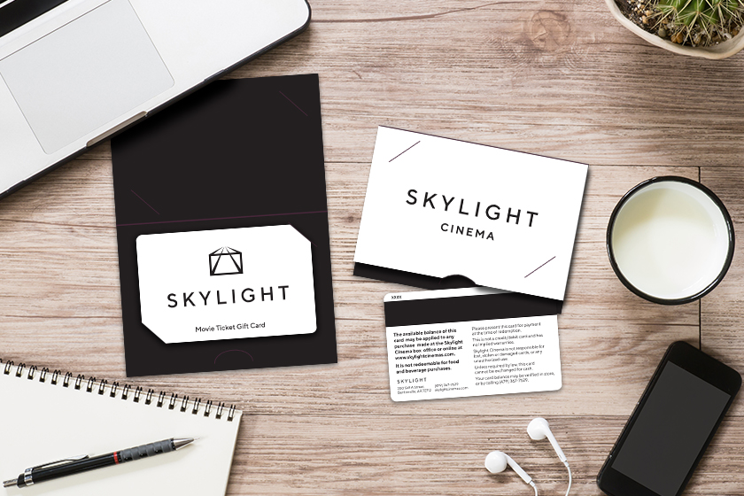 Skylight Cinema Gift Cards with Custom Gift Card Holders