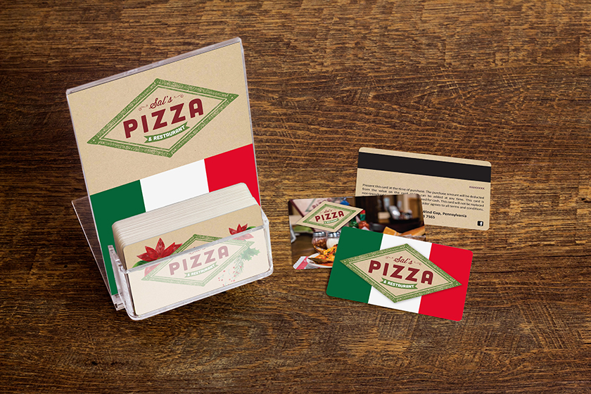 Sal's Pizza & Restaurant Gift Cards in Acrylic Display Stand