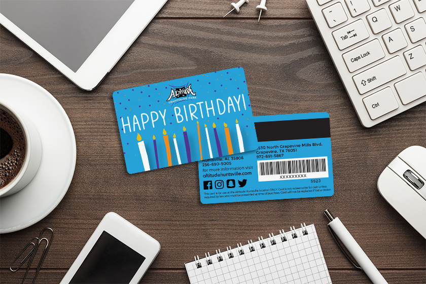 Altitude Trampoline Park Birthday Gift Cards