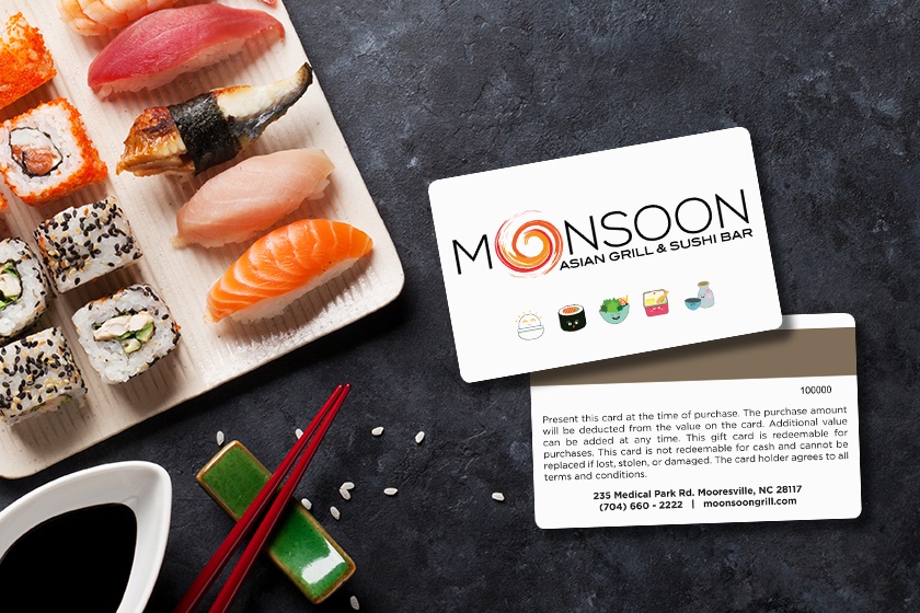 Monsoon Asian Grill & Sushi Bar Gift Cards