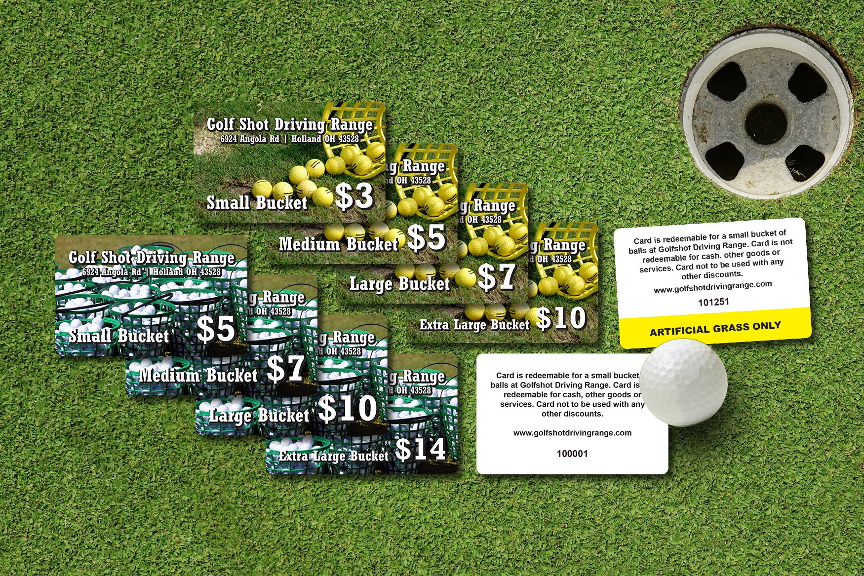 Golf Shot Driving Range Gift Cards