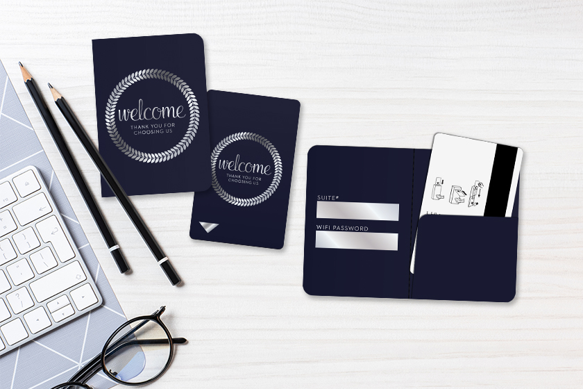 Welcome Hotel Key Cards and Card Holders