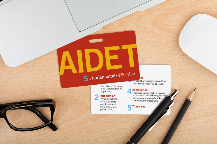 AIDET Service Employee Badges